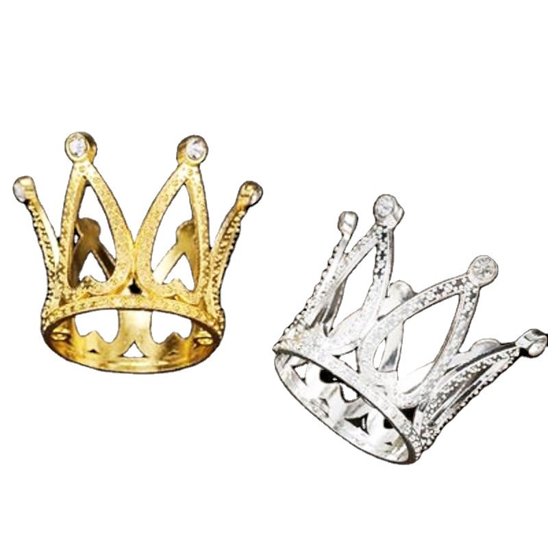 Cake Decoration Small Crown Ornaments Six Connected Small Love Princess Mini Pearl Crown Cake Ornaments
