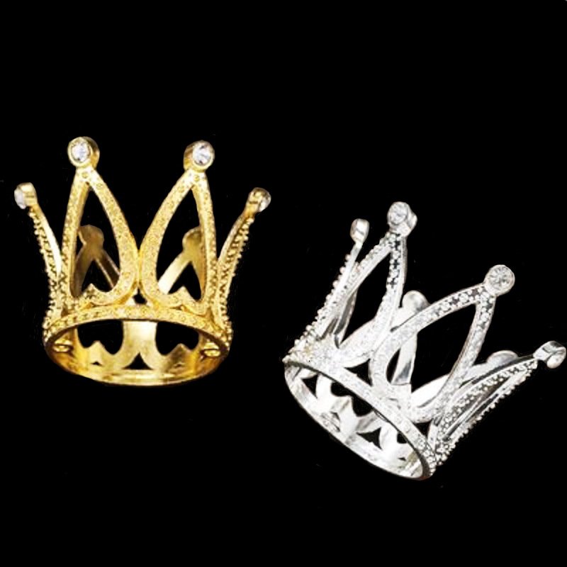 Cake Decoration Small Crown Ornaments Six Connected Small Love Princess Mini Pearl Crown Cake Ornaments