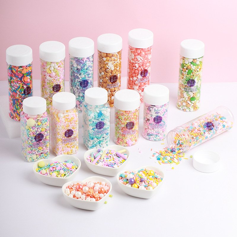 Colored sugar beads sugar needles cake Decoration Cake Sprinkles Baking sprinkles for cakes Bottles Package candy