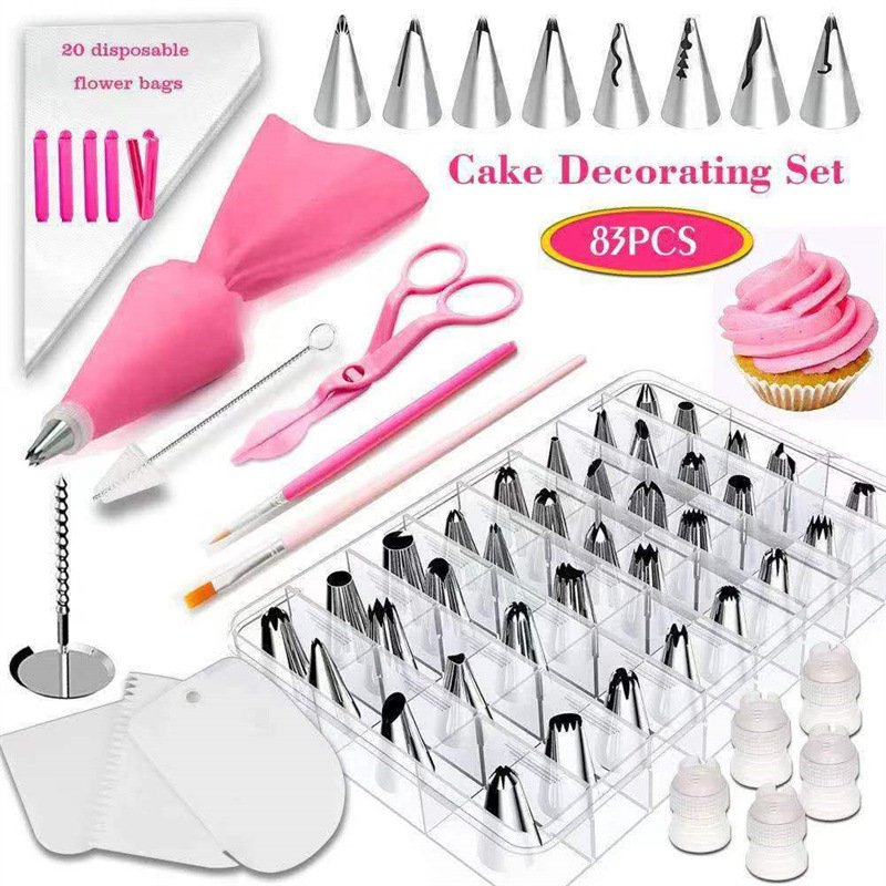 Stainless Steel Cake Piping Nozzle and Pastry Bag Cake Cream Decerating Nozzle Set