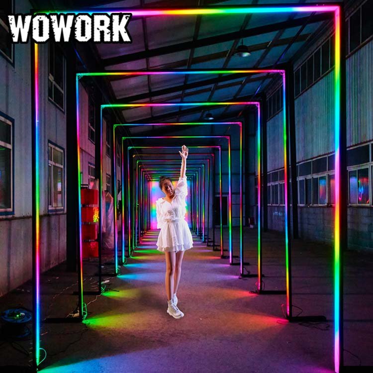 2024 WOWORK decoration round wire grid circle arch acrylic other wedding decorations backdrop for birthday event party supplies