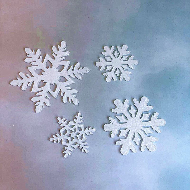 Hstyle Snowflakes Cupcake Toppers Acrylic Xmas Frozen Birthday Cupcake Dessert Toppers Decoration Christmas Party Supplies