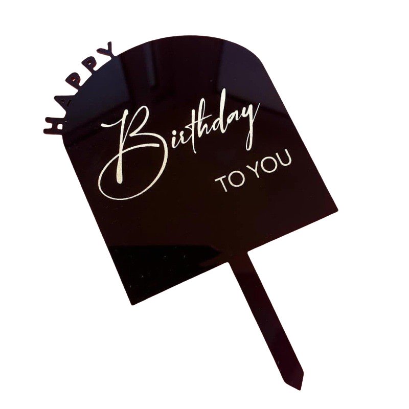 New Arrival happy Birthday Cake Topper cake decorating supplies Boy or Girl golden oh baby acrylic cake accessories