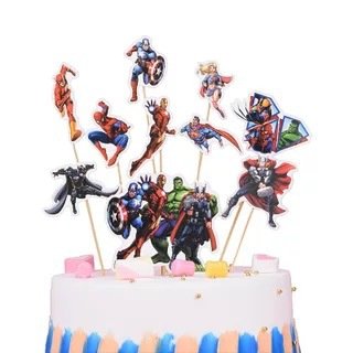 Cartoon character Balloon paper Cake Topper for Kid children baby Birthday Party Dessert Decoration wholesale supplies