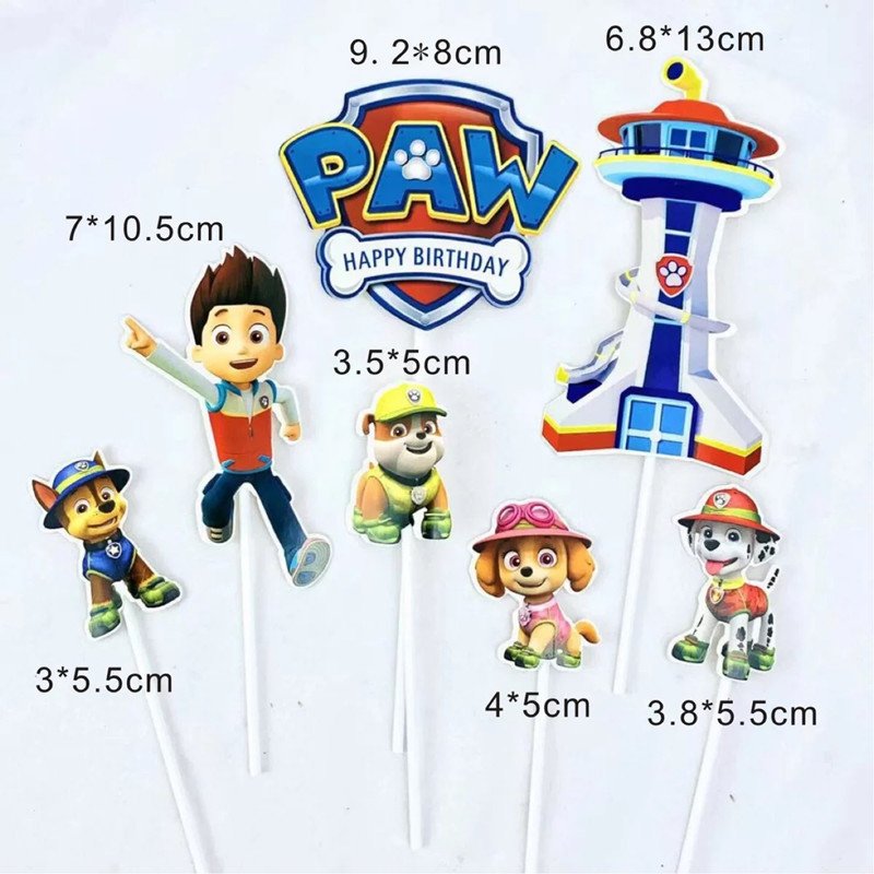 Cartoon character Balloon paper Cake Topper for Kid children baby Birthday Party Dessert Decoration wholesale supplies