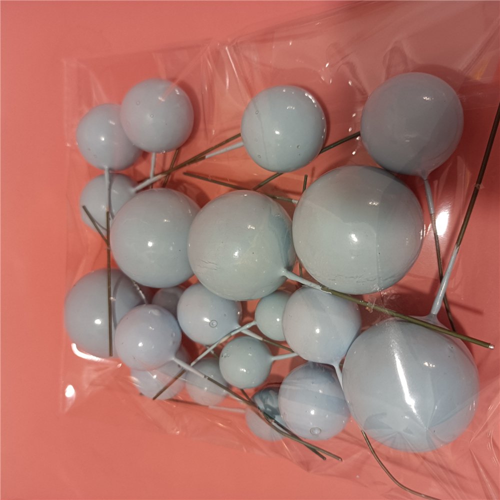 mixed size foam ball 2cm 2.5cm 3cm 4cm 20pcs black gold sliver pink balls cake topper faux balls for birthday cake