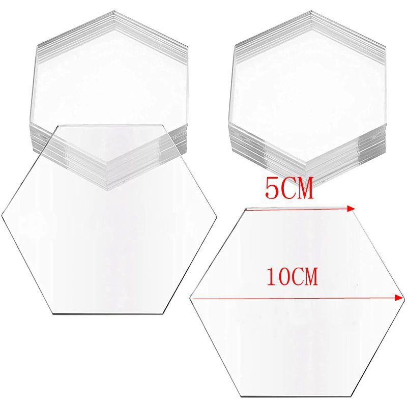 1pcs Transparent Blank DIY Acrylic Hexagon Place Plaque Wedding Guest Name Card Party Party Table Number