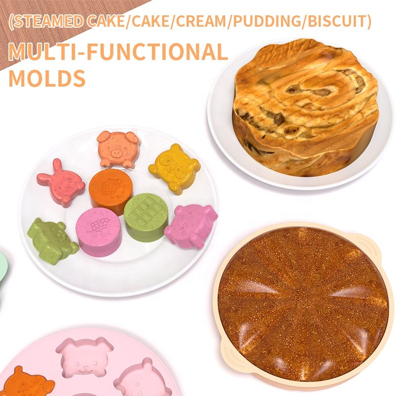 Factory Custom Round Rectangular Silicone Custom Logo Moulds Cake Tools Moule Silicone Moule De Savon En Silicone Mold for Cake