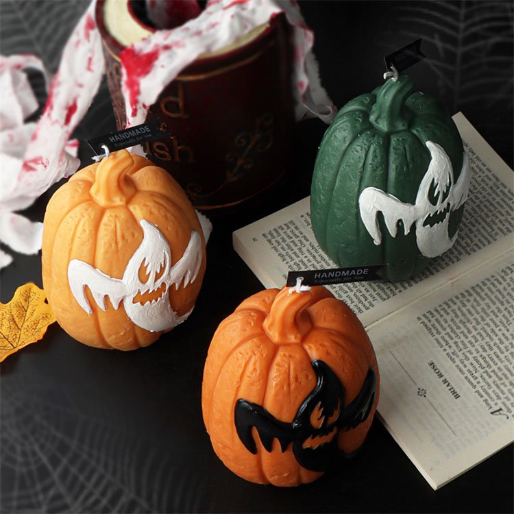 YS Ghost Pumpkin Silicone Candle Mold Halloween Party Decorations Gift Casting Mould DIY Soap Aromatherapy Candle Making