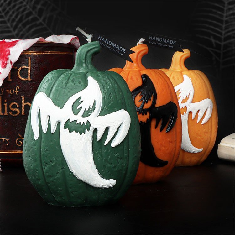 YS Ghost Pumpkin Silicone Candle Mold Halloween Party Decorations Gift Casting Mould DIY Soap Aromatherapy Candle Making