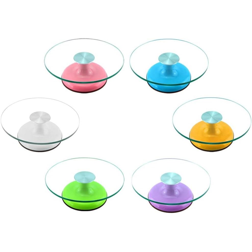 2024 Hot Selling Cake Decorating Kit Rotating Cake Stand Turntable Supplies Glass Plastic Cake Stand
