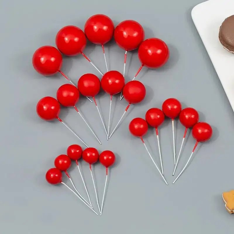 topic set cake ball decoration Dark blue black Red gold Mixed DIY Cake Insert Toppers for Birthday Party Wedding