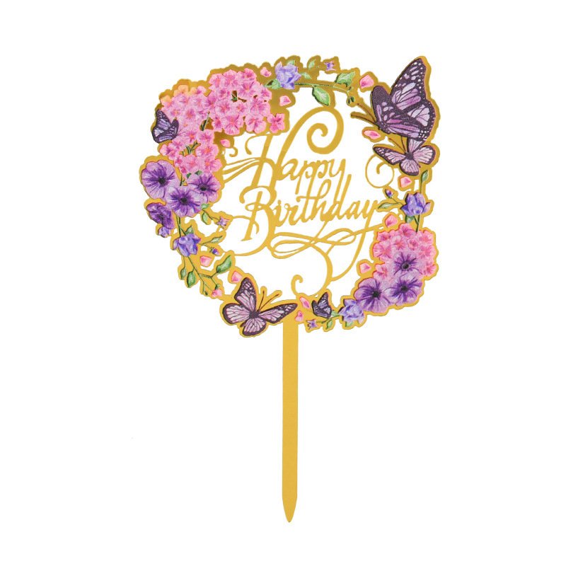 New Style Cake Toppers Decoration Happy Birthday Cake Topper Acrylic Cake Topper For Birthday Party Decoration