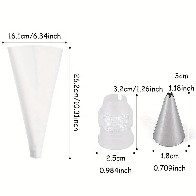 YABEICHU 50pcs/set stainless steel cake piping nozzle and pastry bag cream decoration baking tools