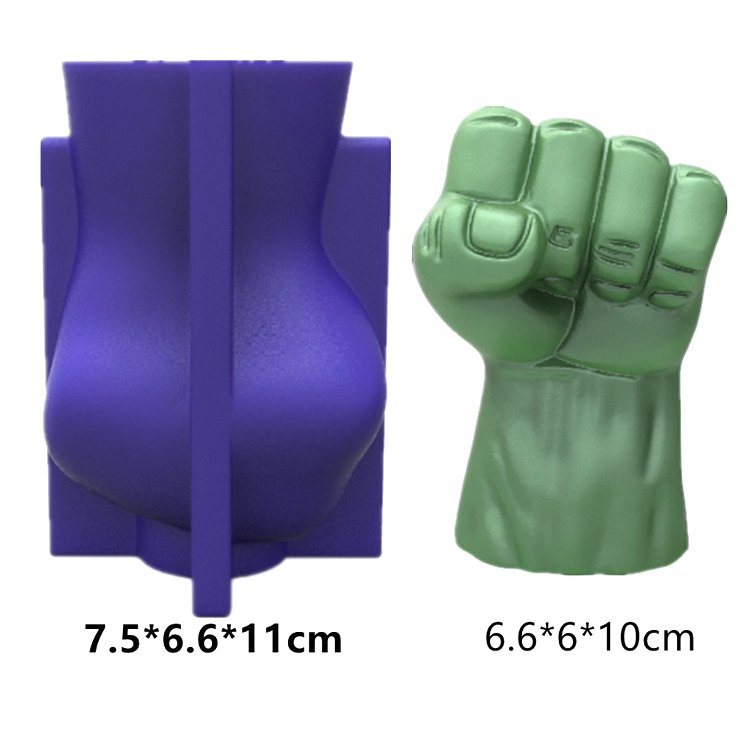 YS 3D Large Fist Shape Candle Silicone Mold Soap Cake Lotion Bar Sugar Chocolate Clay Plaster Mould DIY Handmade Making Tools