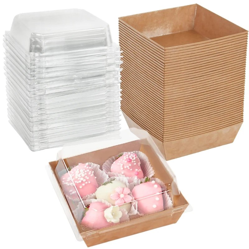 White Paper Cake Dessert Cookie Sandwich bento Box Food Containers Wedding Birthday Party Supplies Christmas Home Decor