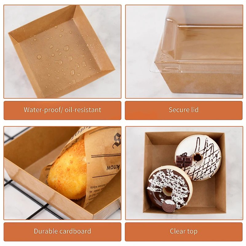 White Paper Cake Dessert Cookie Sandwich bento Box Food Containers Wedding Birthday Party Supplies Christmas Home Decor