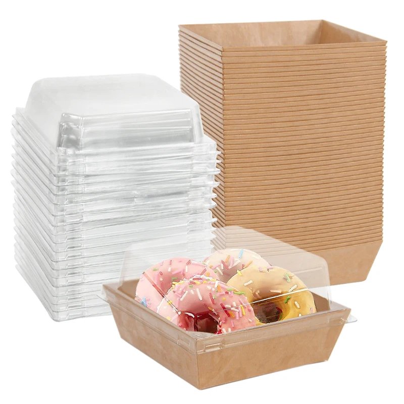 White Paper Cake Dessert Cookie Sandwich bento Box Food Containers Wedding Birthday Party Supplies Christmas Home Decor