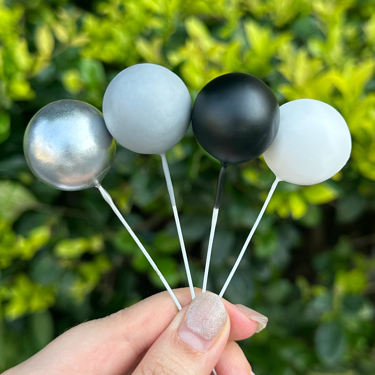 20 Pcs Ball Cake Topper Decorations Cake Decorations for Wedding Birthday Cake Decorations