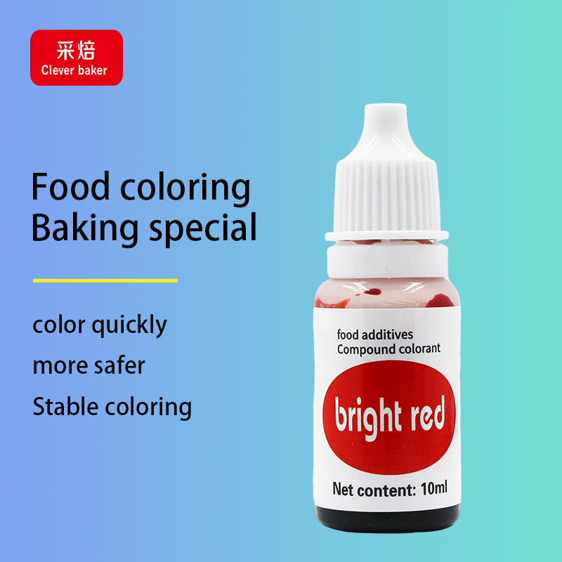 Hot Sale 12-Color Edible Food Dye Liquid Hot Cake Coloring Colorant Halal Certified Bottle Packaging