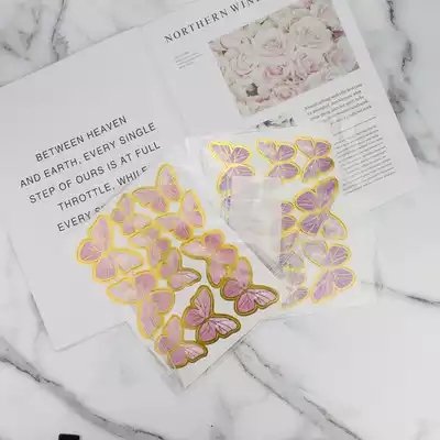 2021New butterfly theme cake decoration supplies birthday gift decoration paper butterfly wedding cupcake toppers