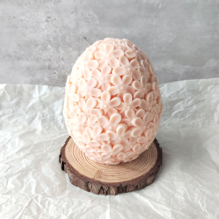 YS Egg Flower Ball Candle Silicone Plaster Mold Five-Petal Flower Oval Aromatherapy Gypsum Ice Mold Home Decor Wedding Gift Tool