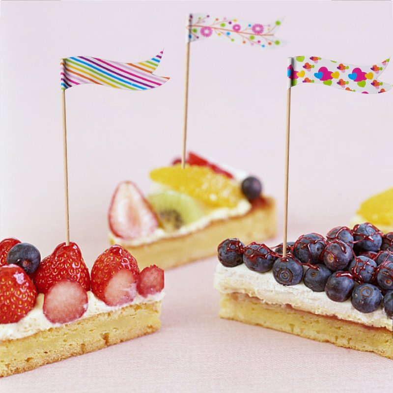 902147 12pcs Small Flag Picks 15cm birthday Festival Sticks Art Toothpicks Cupcake/Cake/Pie Toppers Party Decoration PartyMaker