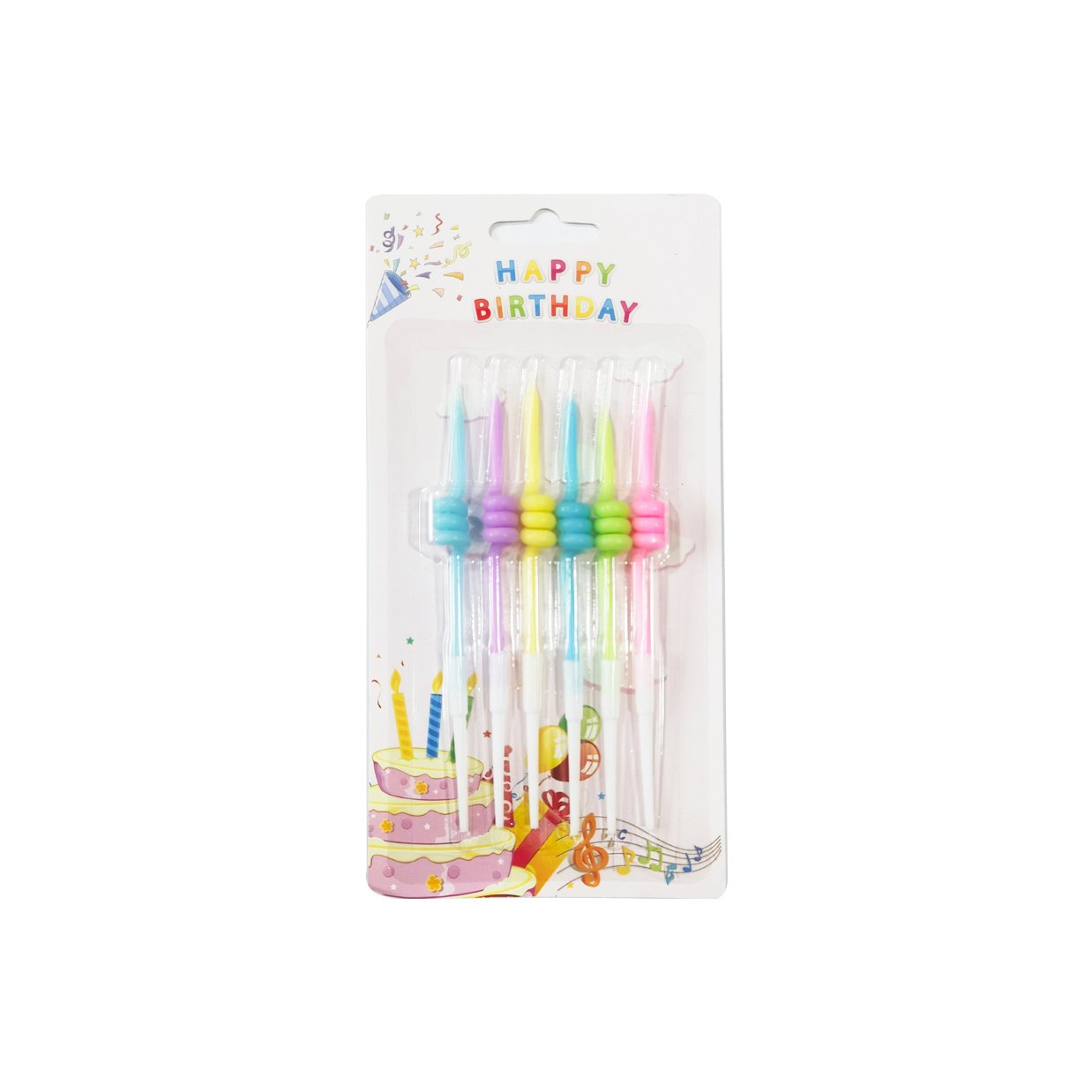Wholesale Macaroon Color Spiral Candles Cake Decoration New Style Children's Birthday Party Supplies Christmas Baby Occasions