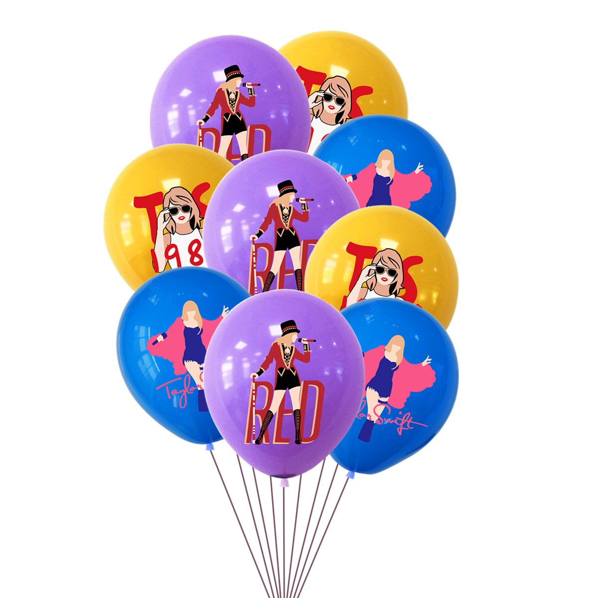 Taylor-Swlft Birthday Party Decoration Balloon Banner Cake Topper Birthday Photoshop Backdrop Singer Party Supplies Baby Shower