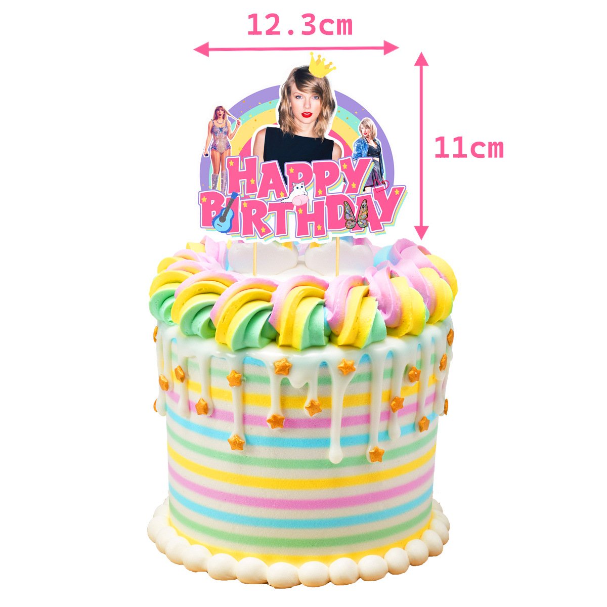Taylor-Swlft Birthday Party Decoration Balloon Banner Cake Topper Birthday Photoshop Backdrop Singer Party Supplies Baby Shower