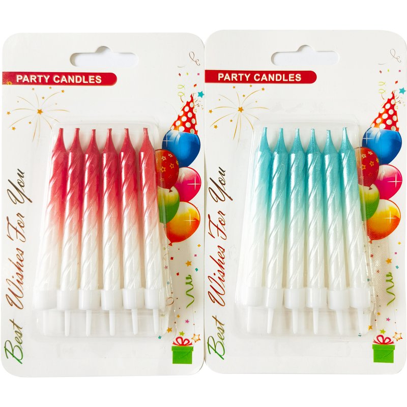 Gold Silver Candles Colorful Mixed Small Candles Thread Birthday Cake Decoration Children's Smoke-Free Eco-Friendly Party