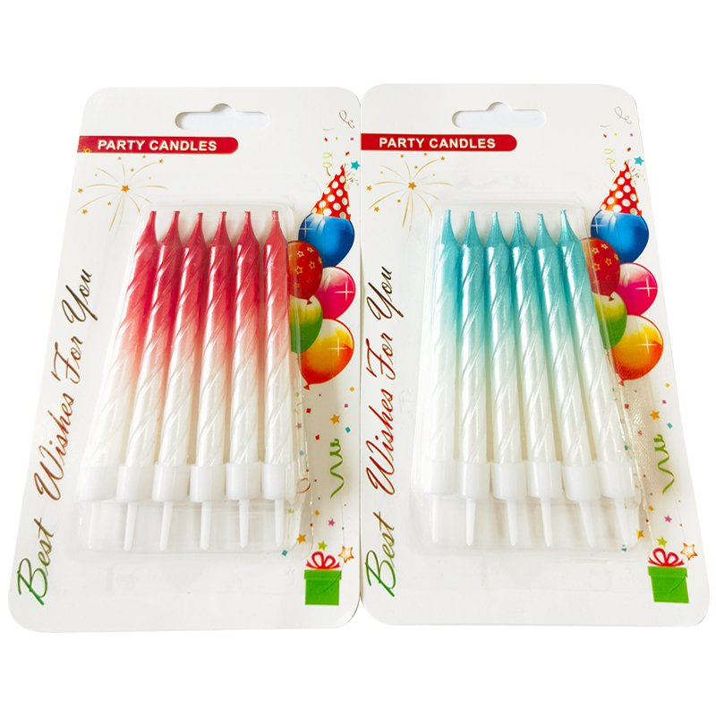 Gold Silver Candles Colorful Mixed Small Candles Thread Birthday Cake Decoration Children's Smoke-Free Eco-Friendly Party