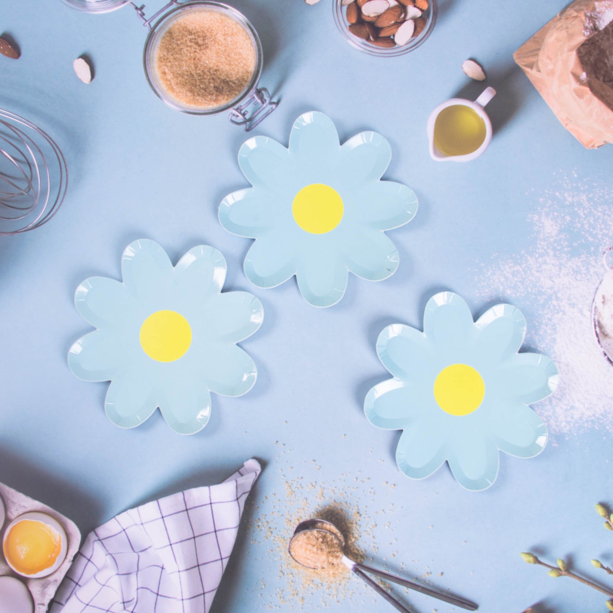 5inch Flower Dinner Plate Daisy Shape Disposable Plates Children'S Birthday Party Layout Decorative Cake Floral Plates