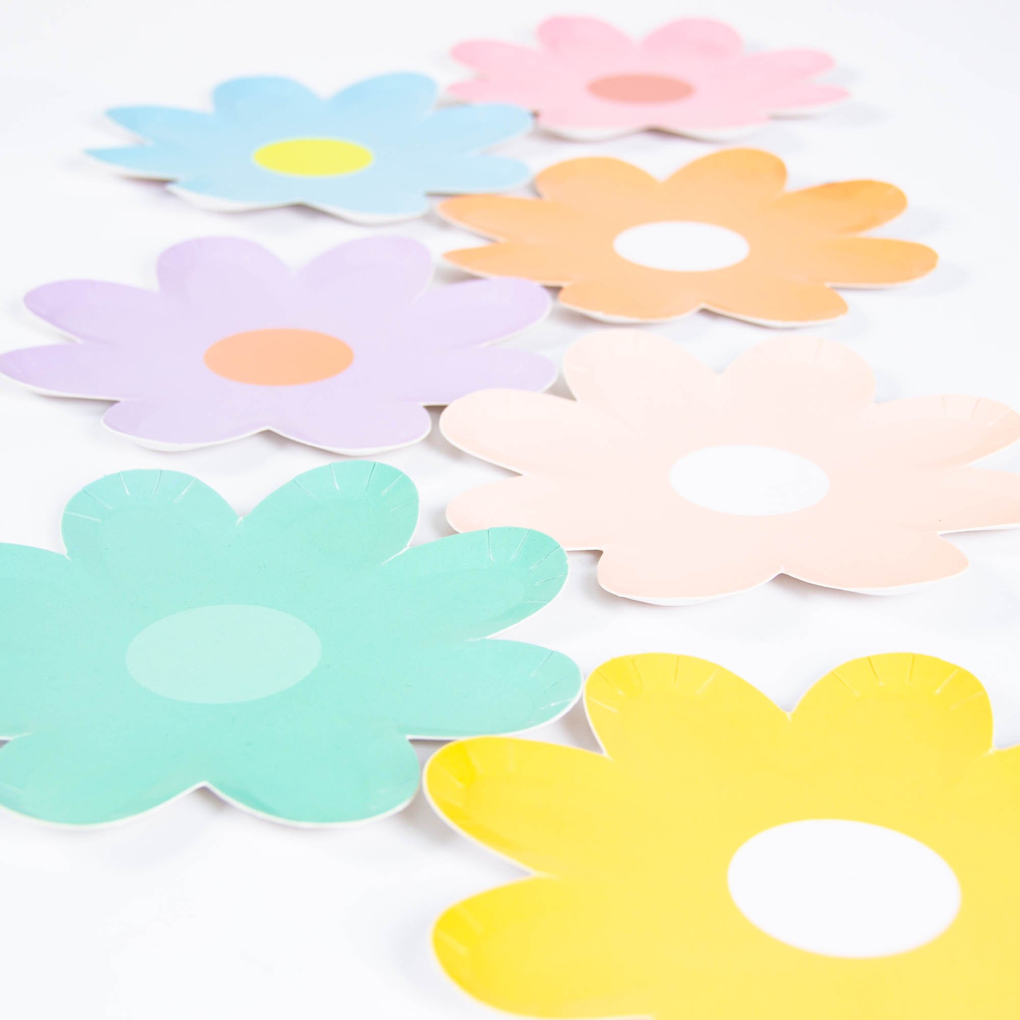 5inch Flower Dinner Plate Daisy Shape Disposable Plates Children'S Birthday Party Layout Decorative Cake Floral Plates