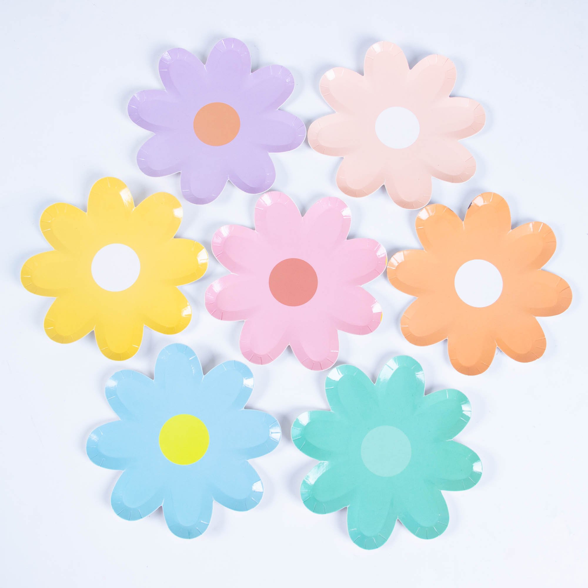 5inch Flower Dinner Plate Daisy Shape Disposable Plates Children'S Birthday Party Layout Decorative Cake Floral Plates