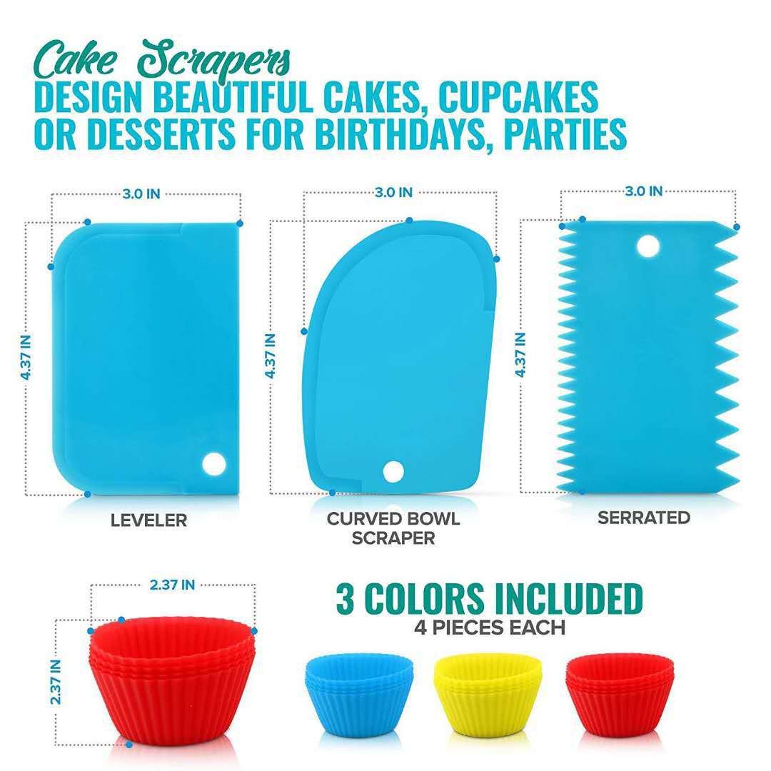 106 Piece Cake Turntable Decorating Supplies Cake Baking Russian Flower Mouth Set TPU Piping decorating Bag