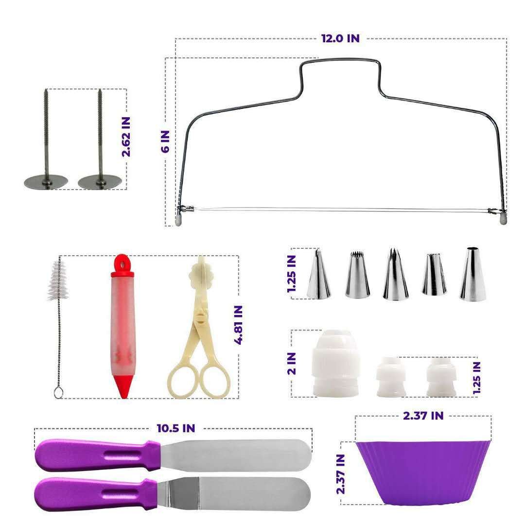 106 Piece Cake Turntable Decorating Supplies Cake Baking Russian Flower Mouth Set TPU Piping decorating Bag