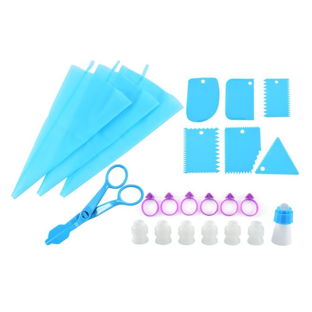 All-in1 baking tools 110pcs Cake Decorating Supplies with Icing Tips and bags Turntable Spatula cake mould for beginning baker