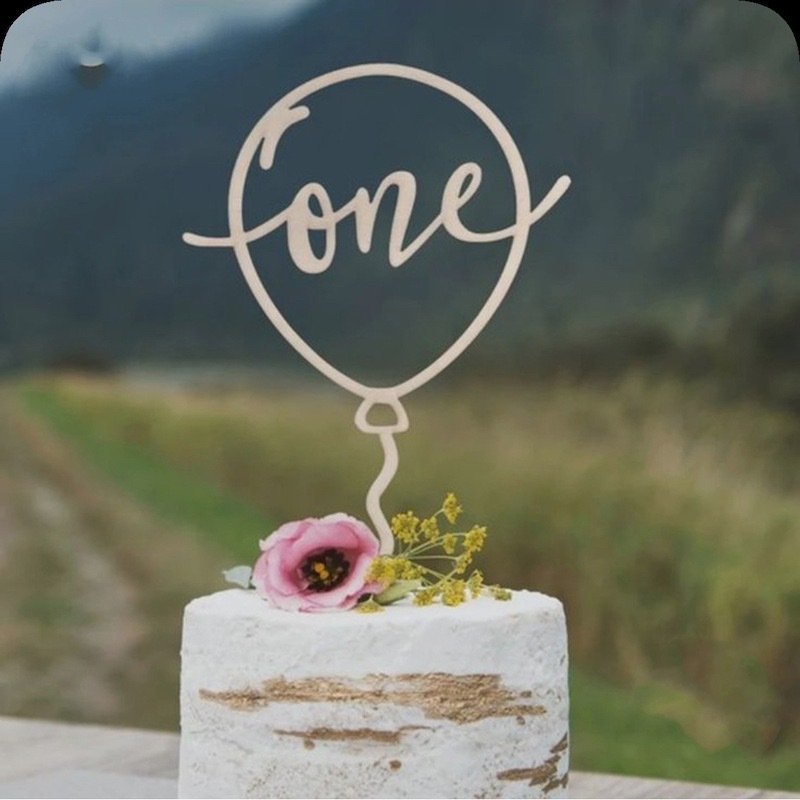 Happy Children's Day Cake Topper One word shape design For Party Decorations Children wooden topper cake topper supplier