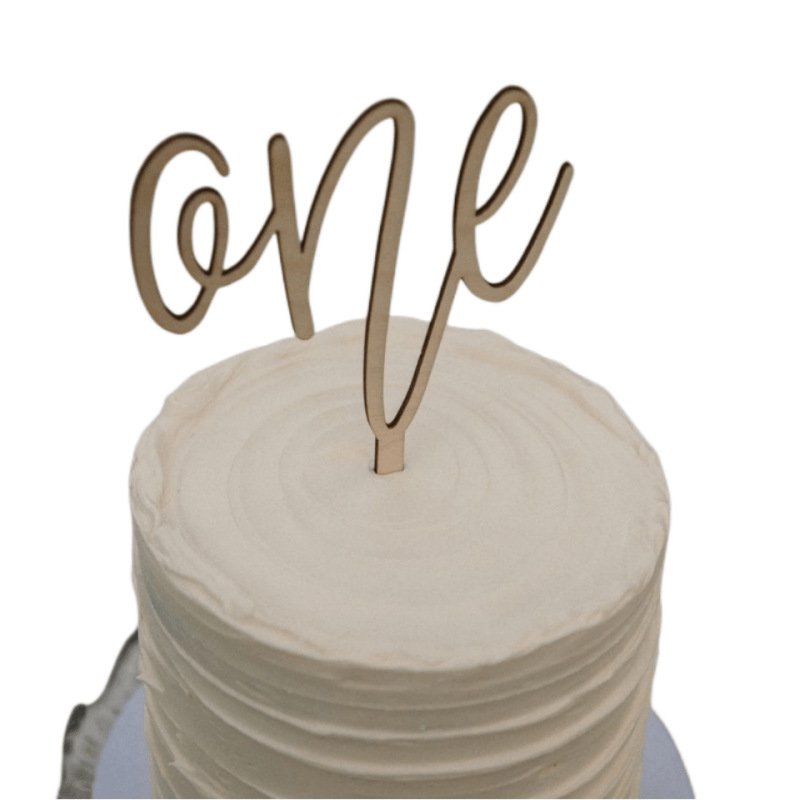 Happy Children's Day Cake Topper One word shape design For Party Decorations Children wooden topper cake topper supplier