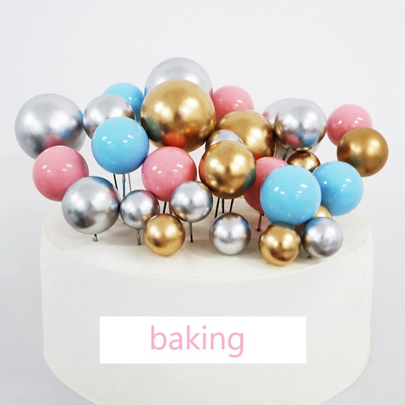 Mix Size Cake Decorative Bubble Balls Parties Supplies Children Favors Cake Decorating Topper Faux Balls For Cake Decoration