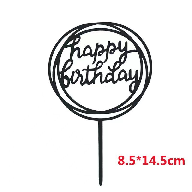 Wholesale Customize Acrylic Happy Birthday Cake Topper Cake Topper Decoration Wholesale Price Cake Decorating Supplies