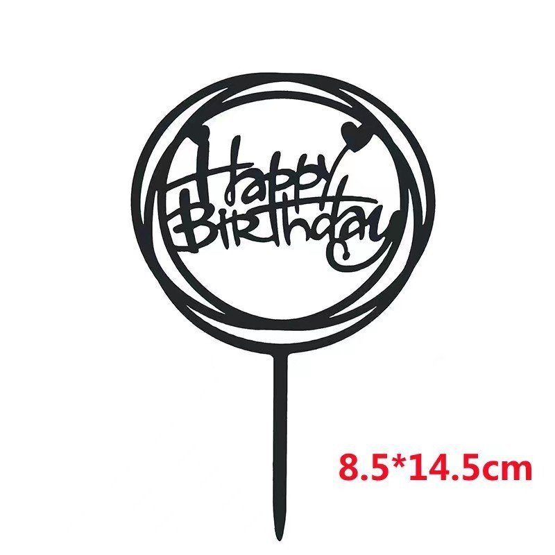 Wholesale Customize Acrylic Happy Birthday Cake Topper Cake Topper Decoration Wholesale Price Cake Decorating Supplies