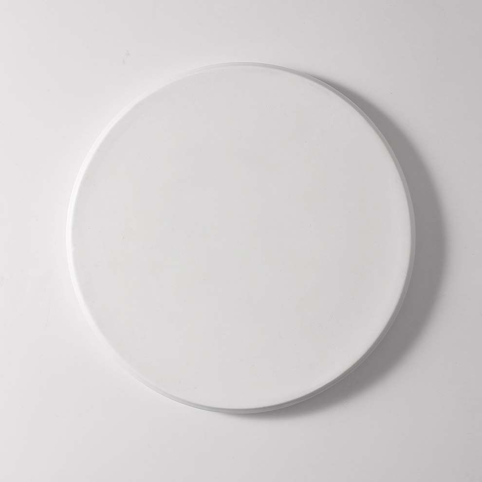 Custom Logo Minimalist Polished Tableware Wedding Buffets Restaurants Pasta Dishes White Ceramic Charger Entrees Flat Plates