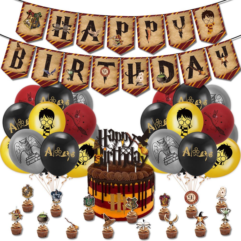 Balloon Vendors Happy Birthday Wizard Party Balloons Sets Cake Decorating Kit Party Supplies