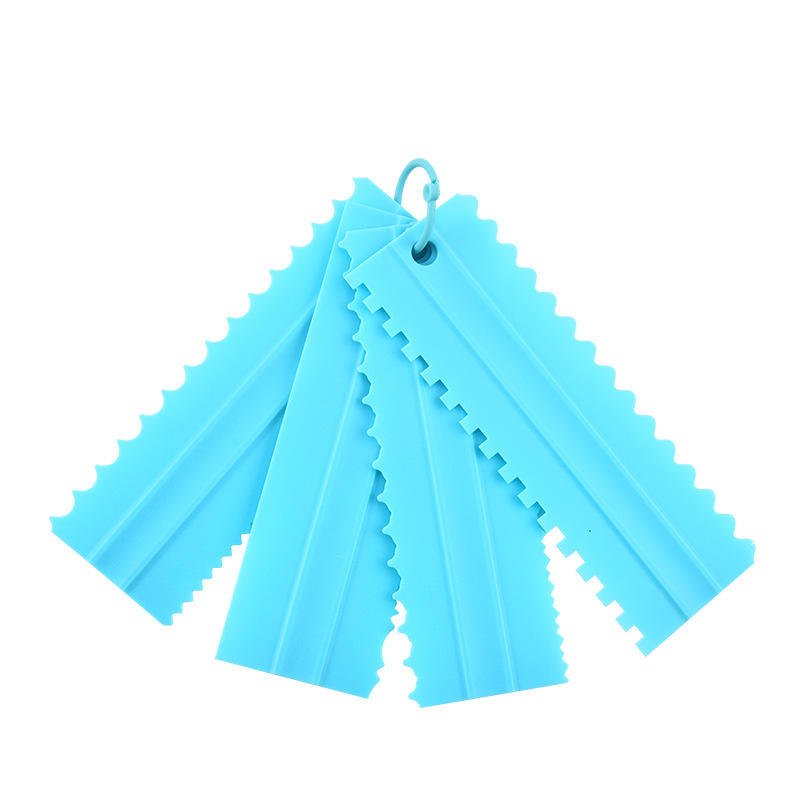 Morden Style Good Quality Hot Sale Plastic Decorating Comb Icing Smoother Cake Scraper Set