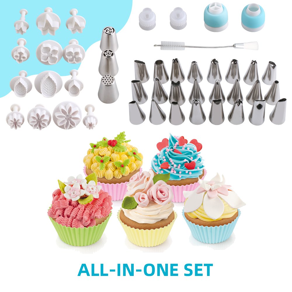 137/117/83 Pcs all in one food grade stainless steel kitchen tools fondant pastry cake decorating supplies baking accessories