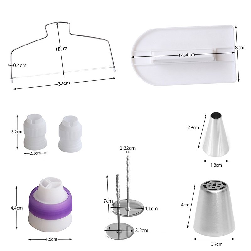 137/117/83 Pcs all in one food grade stainless steel kitchen tools fondant pastry cake decorating supplies baking accessories