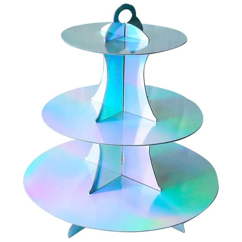 wholesale price custom craft Paper Funny pattern Halloween party cake cupcake food display stand foldable cardboard