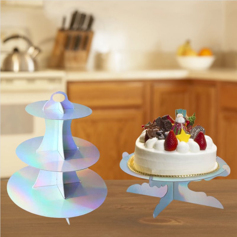 wholesale price custom craft Paper Funny pattern Halloween party cake cupcake food display stand foldable cardboard